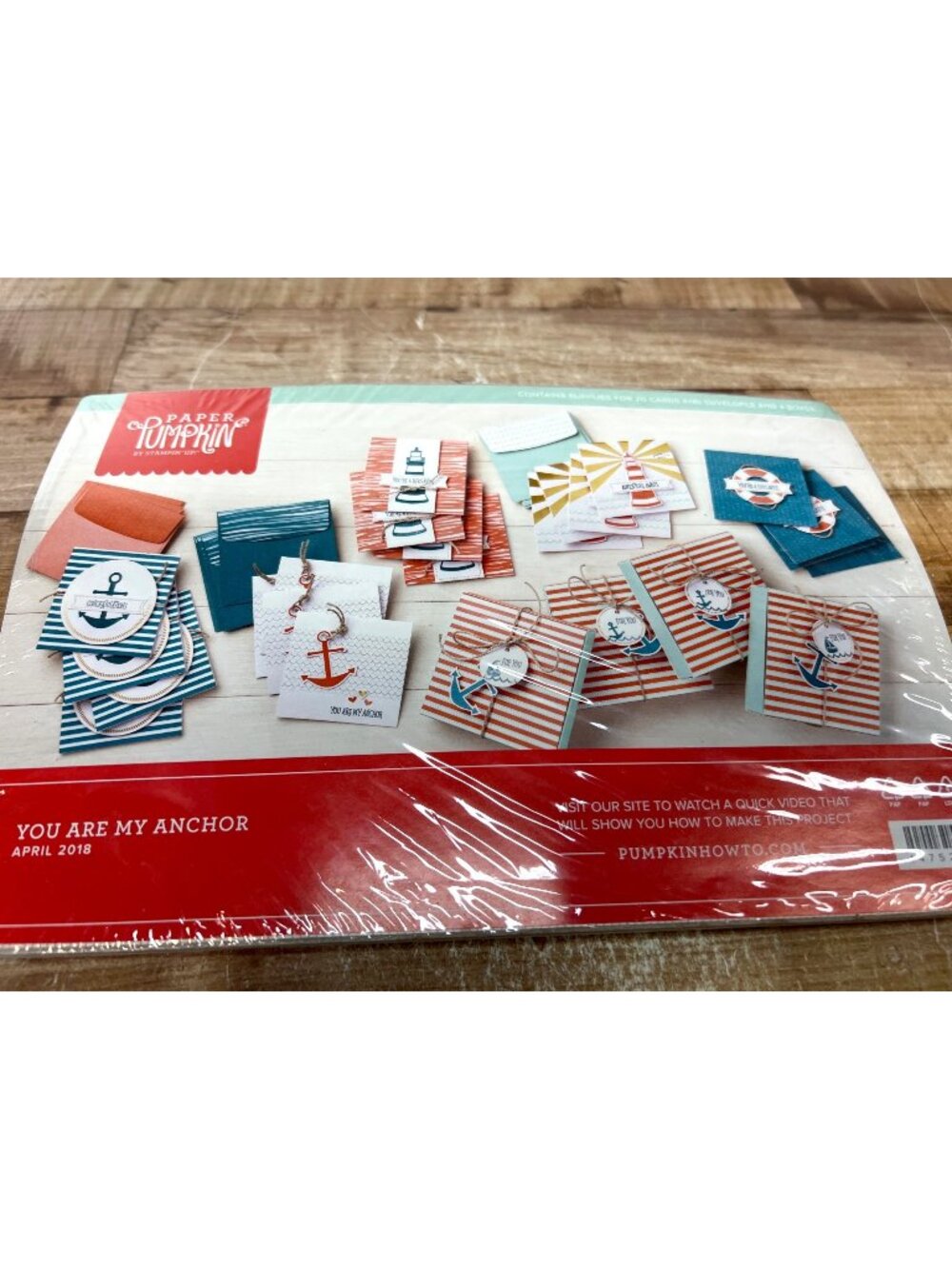 Stampin Up! You Are My Anchor Paper Pumpkin Craft Kit 20 Cards Envelops 147522